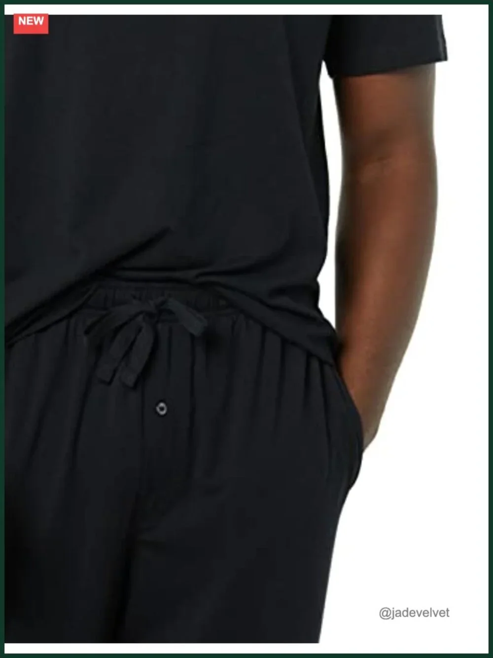 Men's Super Soft Modal Cotton Pajama Set T-Shirt Full-Length Bottoms